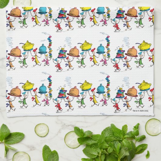 The Whos Carrying the Christmas Feast Theedoek (Gevouwen)