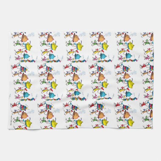 The Whos Carrying the Christmas Feast Theedoek (Horizontaal)