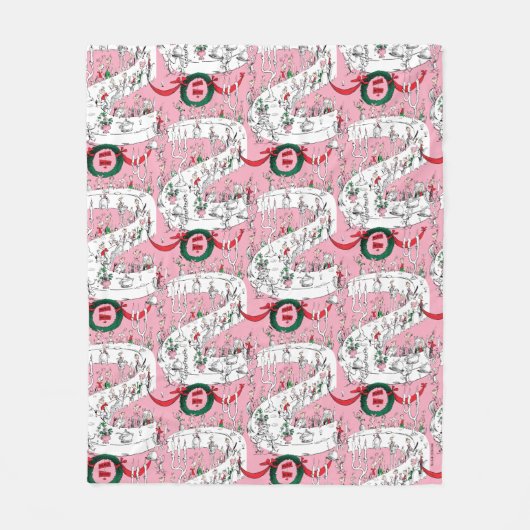 The Whos' Merry Christmas Feast Fleece Deken (Voorkant)