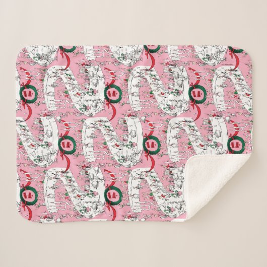 The Whos' Merry Christmas Feast Sherpa Deken (Voorkant (horizontaal))