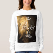 The Wicked Flee Spreuken 28:1 KJV Vrouwen Trui (Voorkant)