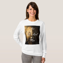 The Wicked Flee Spreuken 28:1 Vrouwen lange mouw T-shirt