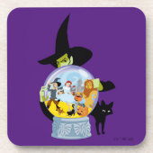 The Wicked Witch Crystal Ball Halloween Bier Onderzetter (Voorkant)