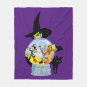 The Wicked Witch Crystal Ball Halloween Fleece Deken (Voorkant)