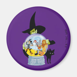 The Wicked Witch Crystal Ball Halloween Magneet