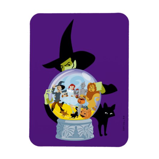 The Wicked Witch Crystal Ball Halloween Magneet (Verticaal)
