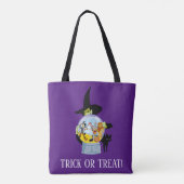 The Wicked Witch Crystal Ball Halloween Tote Bag (Achterkant)