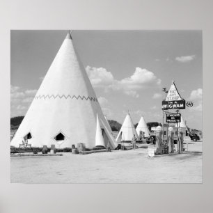 The Wigwam Motel, 1940.  foto Poster