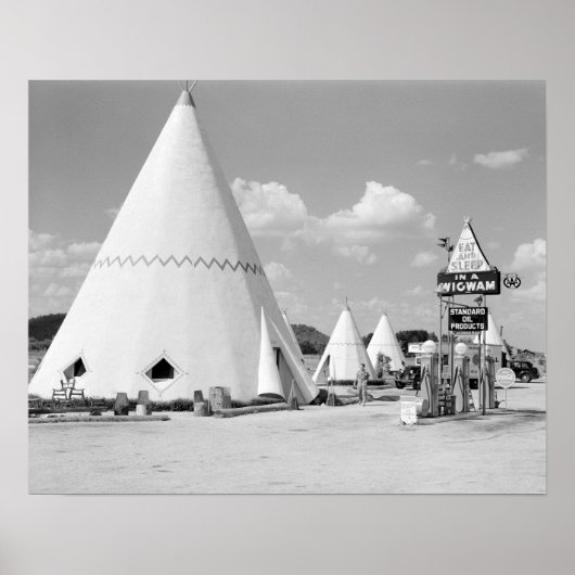The Wigwam Motel, 1940.  foto Poster (Voorkant)