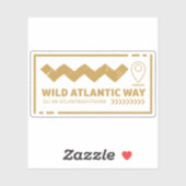 The Wild Atlantic Way Ierlands kustreis Sticker (Vel)