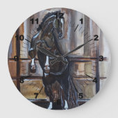 The Wild Horse Painting by Alfred Fox Grote Klok (Voorkant)