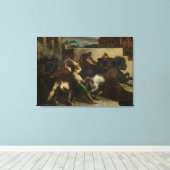 The Wild Horse Race at Rome, c.1817 Canvas Afdruk (Insitu (Houten vloer))