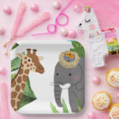 The Wild One' Animal thema kind Verjaardagsfeest Papieren Bordje (Feest)