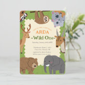The Wild One: uitnodiging voor een dierenverjaarda (Staand voorkant)