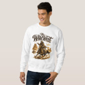The Wild West – Cowboy in Actie Sweatshirt (Voorkant volledig)