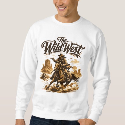 The Wild West – Cowboy in Actie Sweatshirt (Voorkant)