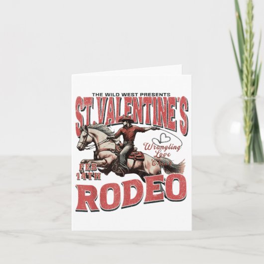 The Wild West Presenteert St. Valentines Rodeo Kaart (Voorkant)