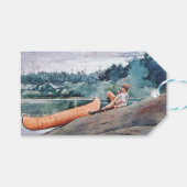 The Wilderness Guide (door Winslow Homer) Cadeaulabel (Voorkant (Horizontaal))