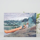 The Wilderness Guide (door Winslow Homer) Kaart (Staand voorkant)