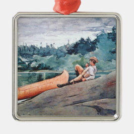The Wilderness Guide (door Winslow Homer) Metalen Ornament