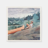 The Wilderness Guide (door Winslow Homer) Servet (Voorkant)