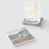 The Wilderness Guide (door Winslow Homer) Stenen Onderzetter (Zijkant)