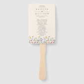 The Wildflower Meadow Huwelijks Suite - Programma Handwaaier (Voorkant)