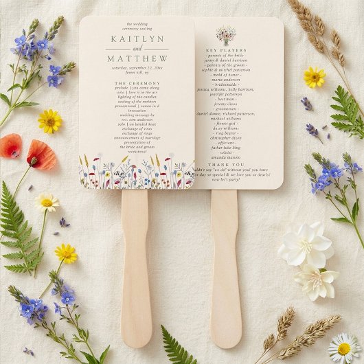 The Wildflower Meadow Huwelijks Suite - Programma Handwaaier