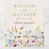 The Wildflower Meadow Trouw Suite - Wijn Etiket (Enkel label)