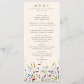 The Wildflower Meadow Trouwkaarten Set - Menu (Voorkant)