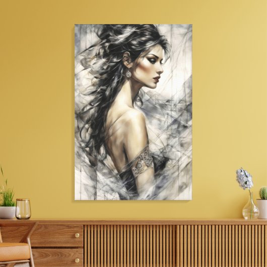 The Wind Muse Canvas Afdruk (Insitu (Woonkamer))