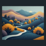 The winding pathway perfect poster<br><div class="desc">This digital art depicts brilliant abstract view of pathway through whimsical floral park at sunrise. With very soothing colors that could calm anyone down this art piece would be brilliant in a bedroom,  Office,  doctors office or even a gym.</div>