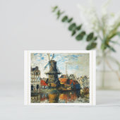 The Windmill, Claude Monet 1871 Briefkaart (Staand voorkant)