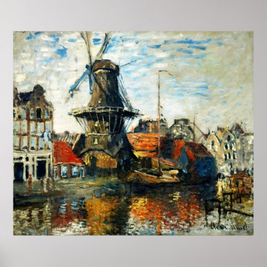 The Windmill, Claude Monet 1871 Poster (Voorkant)