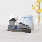 The Windmills, Mykonos, Griekenland Kaart (Gele Bloem)