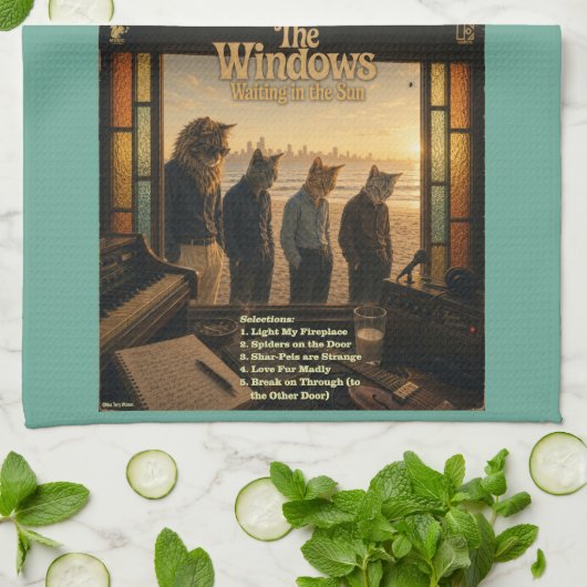 The Windows Album: een Parodie Theedoek (Gevouwen)