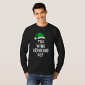 The Wine Drinking Elf T-shirt (Voorkant volledig)