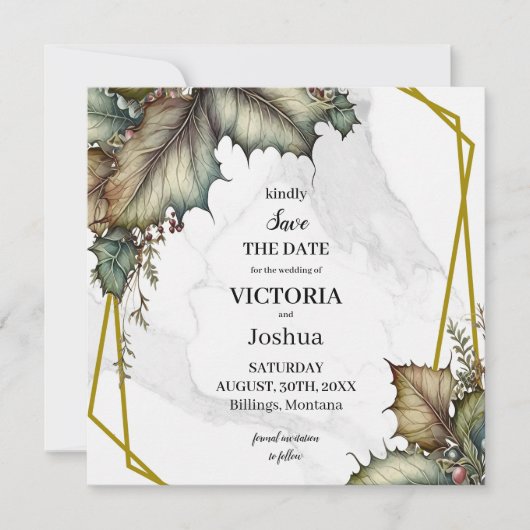 The Winery Save the Date Square Invitation card (Voorkant)