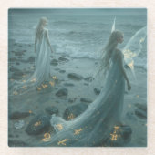 The Winged One and the Shorebound Sister Glazen Onderzetter (Voorkant)