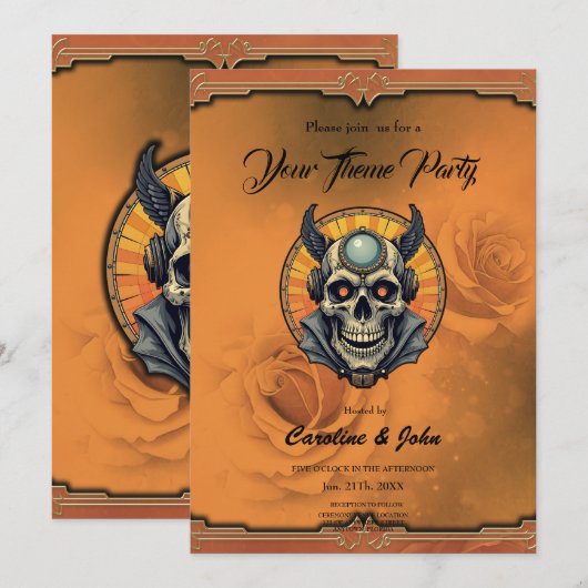 The winged skull.  kaart (Voorkant / Achterkant)