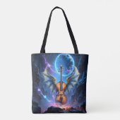 The Winged Violin of Moonlit Realms Tote Bag (Achterkant)