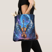 The Winged Violin of Moonlit Realms Tote Bag (Dichtbij)