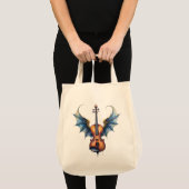 The Winged Violin of Moonlit Realms Tote Bag (Voorkant (product))