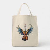 The Winged Violin of Moonlit Realms Tote Bag (Achterkant)