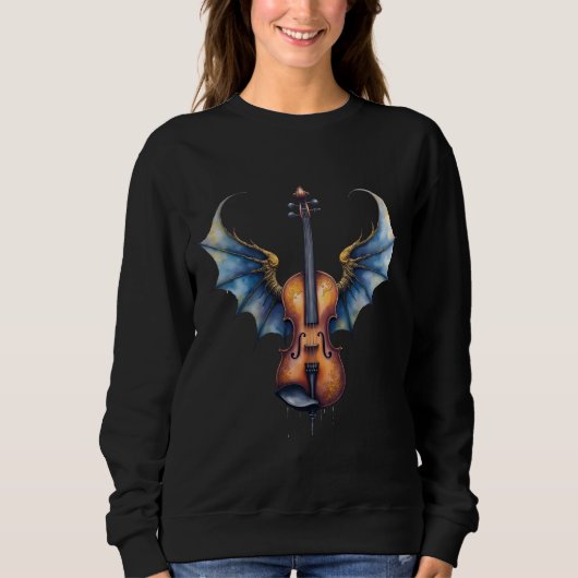 The Winged Violin of Moonlit Realms Trui (Voorkant)