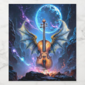 The Winged Violin of Moonlit Realms Wijn Etiket (Enkel label)