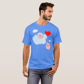 The Wings of Love (Schattige Cartoon Pigs) T-shirt (Voorkant volledig)