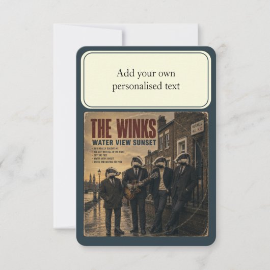 The Winks Album: een parodie Kaart (Voorkant)