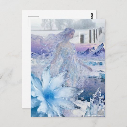 The winter Goddess Snow and Ice Briefkaart (Voorkant / Achterkant)