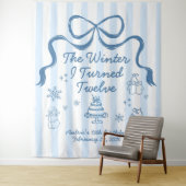 The Winter I turned 12 Birthday Banner Wandkleed (In situ)